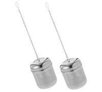 UTHCLO 2pcs Stainless Steel Seasoning Filter Balls with Chain Tea Infuser Spice Cooking Strainer for Loose Leaf Tea and Food Seasoning Mesh Strainers for Home Kitchen Use