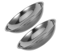 UTHCLO 2pcs Stainless Steel Weighing Tray Accessories Electronic Scale Bowl with Elegant Sl esign Accurate Weighing Easy to Clean for Laboratory Lab Work