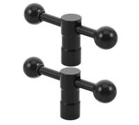 UTHCLO 2pcs T-bar Dumbbell Assembly with Nut for Microphone Stand Nickel Plated Mic Stand Tightening Knob with Knurled Matte Finish 7.5x3.2x1.3cm Suitable for Tripod for Podcasting