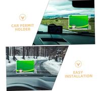 UTHCLO 2pcs Transparent Car Windshield Card Holder with High Strength Suction Cups for Parking Permits and Toll Secure and Easy Installation Vehicle Permit Display