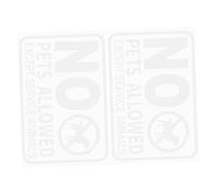 UTHCLO 2pcs Transparent No Pets Allowed Door Signs for Business Store Office Weatherproof Vinyl Decals with Removable Adhesive for Windows Glass Walls
