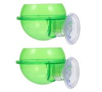 UTHCLO 2Pcs Transparent Reptile Food Bowls with Suction Cup Anti-escape Feeding Containers for Lizards Geckos Chameleons