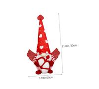 UTHCLO 2Pcs Valentine’S Day Cupid Gnome Doll Decorations with Bow and Heart Design, Cartoon Faceless Collectible Figurines for Desktop and Festival Home Décor