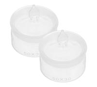 UTHCLO 2pcs Weighing Jar with Lid Laboratory Glass Weighing Bottles Set Smooth Surface Easy to Use Synthetic Material for Chemistry Teaching and Interest Development