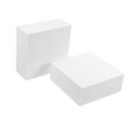 UTHCLO 2pcs White Polystyrene Craft Foam Blocks Smooth Square Foam Bricks for Floral Arrangement DIY Arts and Crafts Modeling School Projects
