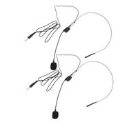 UTHCLO 2PCS Wired Headset Condenser Microphone with Threaded Screw Earhook High Sensitivity Noise-reducing Mic for Speaker Amplifiers Teaching Live Streaming and Recording