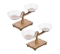 UTHCLO 2pcs Wooden Math Balance Scale for Educational Stem Preschool DIY Weighing Scales Early Physics Learning Game for Homeschool and Classroom Activities