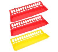 UTHCLO 3 Pcs Anti-drop Pigeon Food Trough for Pigeon Cages Wear-resistant Bird Feeding Groove with Easy-clean Design Suitable for Small Birds Like Parrots and Budgies