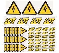 UTHCLO 30pcs Electrical Warning Stickers Adhesive Labels Yellow Triangle High Voltage Caution Signs for Electrical Panels and Equipment Safety