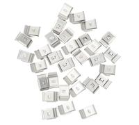 UTHCLO 30pcs Metal Clips Trailer Frame Cable Clamp Wire Harness Clips Stainless Steel 304 Stainless Steel Barbed Back Design Anti-Oxidation Silver for Solar Panel Cable Management