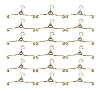 UTHCLO 30pcs Miniature Metal Doll Clothes Hangers Tiny Doll Shirt Hangers for Dollhouse Display and Storage Accessories in Antique Copper