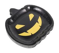 UTHCLO 30pcs Pumpkin Paper Pallet Party Supplies Paper Plates Fall Plate Thanksgiving Dinner Halloween Party Candy Halloween Decorations Pumpkin Black