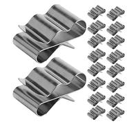 UTHCLO 30pcs Solar Cable Clips Wire Clamp Stainless Steel with Grooves Design Holds to Two Cables for Module Wire on Ships