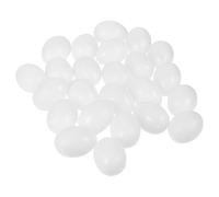 UTHCLO 30pcs Solid Plastic Pigeon Eggs Set White Simulation Nest Eggs for Preventing Breeding for Parrot and Dove Nest Training