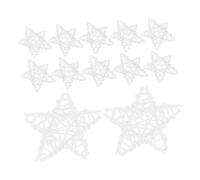 UTHCLO 30pcs Wicker Five-pointed Star Shaped Rattan Ornament Decorative Balls DIY Craft for Home Wedding Party Bowl Fillers