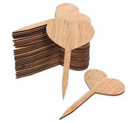 UTHCLO 30pcs Wooden Plant Labels Garden Markers with Heart Shape, Creative Gardening Tags for Vegetable, Succulent, Flower Pots, Practical Botanical Sign Tags for Outdoor and Indoor Plant