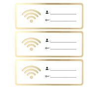 UTHCLO 3pcs Acrylic Wifi Password Sign with User-friendly Design and Wall Mounted Feature, Wireless Network Reminder for Hotel, Office, Bar Or Home, 8x20cm Each