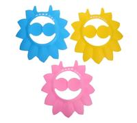 UTHCLO 3pcs Adjustable Shampoo Hat Ear Protection Bathing Visor for Blue Pink Yellow Soft Shower Cap