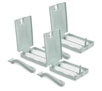 UTHCLO 3pcs Blue Handle Lint Remover Brush Set with Dual Rolling Rollers for Pet Hair and Sofa Cleaning, Reusable Hair Removal Brush for Home Dust and Lint Removal