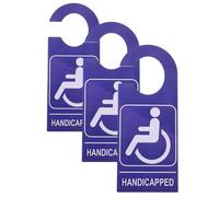 UTHCLO 3pcs Blue PVC Handicap Parking Placard for Cars Disabled Sign with Wheelchair Symbol User-friendly Design for Easy Hanging Enhanced Accessibility and Safety Support