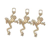 UTHCLO 3pcs Brass Frog Charms DIY Key Chain Pendant for Creative Crafts Retro Style Hanging Ornament Durable Brass Material for Jewelry Making and Personalization