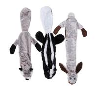 UTHCLO 3pcs Creative Pet Plush for Dogs and Cats Squeak When Squeezed Encouraging Healthy Chewing Habits Plush Material Squirrel Raccoon and Rabbit Pattern Set