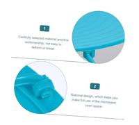 UTHCLO 3Pcs Folding Microwave Oven Steamer Racks with Threaded Surface Rounded Food Tray Holders for Kitchen Storage Lightweight Heat-Resistant Heating Tray Random Color