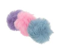 UTHCLO 3pcs Furry Lavalier Microphone Windscreens, Wind Noise Reducer Covers for 0.5-1.2cm Clip-on Lapel Mic, Outdoor Interview Podcasting Fluffy Mic Windshields in Purple, Light, Pink