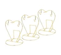 UTHCLO 3pcs Heart Shaped Stainless Steel Mug Rack with Drainage System Space Saving Gold Cup and Saucer Holder for Kitchen and Office Stable Stand for Coffee Mugs and Tea Cups