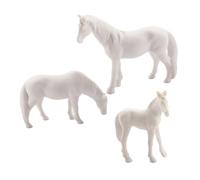 UTHCLO 3pcs Horse Model Decor Realistic Resin Animal Figurines for Home Desktop Decoration Educational Gift for Horse Lovers
