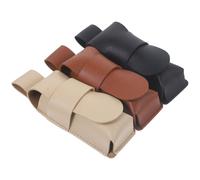 UTHCLO 3pcs Leather Harmonica Cases Protective Sleeves Soft Cover for Travel Outdoor Performance Practice Brown Black