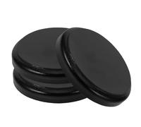 UTHCLO 3pcs Mini round Wooden Display Base for Miniature Dolls, 8cm Black Circular Pedestal Stand Set for Craft Figures and Doll Display