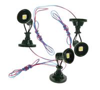 UTHCLO 3Pcs Model Railway Train Lamppost LED Street Lights Green Scale Lighting for Architectural Sand Table Miniature Garden Playground Dollhouse Light