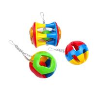 UTHCLO 3pcs Parrot Ball Set Hollow-out Feet Grasp Playing Educational Bird Random Colors for Pet Birds Random Color