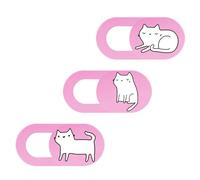 UTHCLO 3pcs Pink Cat Pattern Webcam Privacy Cover Set for Laptop Tablet Camera Security Protection