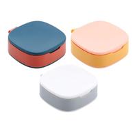 UTHCLO 3Pcs Portable Pill Organizer Case Set - Mini Sealing Waterproof Medicine Storage Containers for Travel - Compact White, Orange-Blue, and Yellow-Pink Portable Medicine Boxes