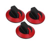 UTHCLO 3pcs Red Abs round Shape Gas Stove Knobs Replacement for Hot Pot and Clay Pot Stoves Versatility and Gas Leak Prevention Features Kitchen Cooktop Control Switch