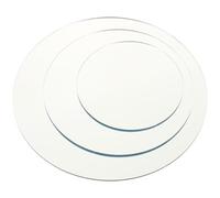 UTHCLO 3pcs Round Acrylic Mirror Board Photography Props Reflective Photo Backdrop Plates for Jewelry Earrings Watch Display and Makeup Vanity Tray