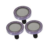 UTHCLO 3pcs Scratch-resistant Camera Lens Protector for Pro Pro Tempered Glass Film with Rhinestone Design Anti-fall Compact Metal Cover for Enhanced Camera Protection