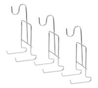 UTHCLO 3pcs Silver Coffee Mug Stand with Plate Storage Rack, Single Cup Holder Display Shelf for Kitchen Countertop Organization