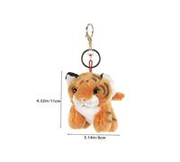UTHCLO 3pcs Soft Plush Tiger Keychains Cute Kawaii Animal Bag Charms Lightweight Backpack Pendants Birthday Party Favors Jungle-themed Set