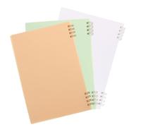UTHCLO 3Pcs Spiral Bound Notebooks Note Taking Journals for Students with White Green Yellow Covers Portable Creative Planner Diaries for Daily Writing and Organizing Tasks