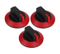 UTHCLO 3pcs Stove Switch Knob Replacement Knobs Red round Shape Sturdy Abs Gas Leak Prevention Versatile Control for Gas Stove and Hot Pot