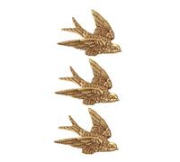UTHCLO 3pcs Swallow Wall Ornament Artistic Flying Birds Wall Decor for Living Bedroom Garden Indoor Craft Decoration