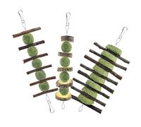 UTHCLO 3Pcs Wooden Chew for Hamsters Guinea Pigs Rabbits Animals Teething Playthings for Healthy Teeth and Interactive Fun