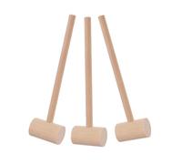 UTHCLO 3pcs Wooden Mallets Mini Seafood Hammers Comfortable Grip Crab Shell Crackers Kitchen Tool for Family Dinners Seafood Parties and Play
