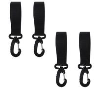 UTHCLO 4 Pairs 360° Rotation Hooks for Baby Stroller, Versatile Polyester Pram Hangers to Release Your Hands, Strong Sticky Buggy Accessories for Carrying Bags and Toys