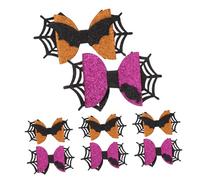 UTHCLO 4 Pairs Halloween Bow Hair Clips Lightweight Comfortable Fit Spooky Bat and Spider Web Design for Women and Party Costume Accessories