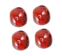 UTHCLO 4 Pcs Natural Polished Agate Palm Stones Irregular Sardonyx Worry Stones for Meditation Healing Home Office Decor Gifts Random Color