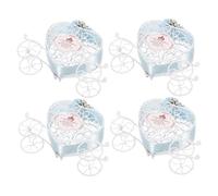 UTHCLO 4 Pcs Pumpkin Carriage Candy Boxes Metal Wire Candy Holder Decorative Centerpiece for Wedding Birthday Party Halloween with Fairytale Design and Portable Use